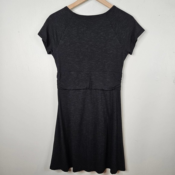 Horny Toad & Co Faux Wrap Cap Sleeve Dress M‎ Black - Picture 4 of 5